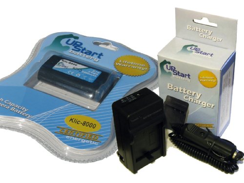 Upstart Battery Klic-8000 Replacement Battery and Charger Kit for Kodak Digital Cameras