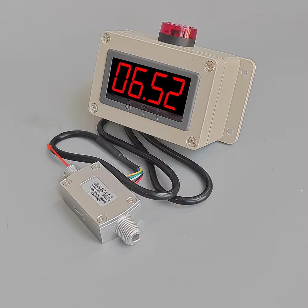 Misuratore di portata del gas, sensore di flusso d'aria digitale con allarme 1-50L/MIN per tubazioni e flussostati, connessione filettata G1/4, monitoraggio di precisione