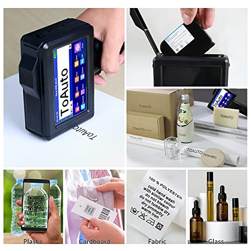 Toauto Portable Ink Cartridge Quick-Dry Replacement 42Ml Ink Cartridge For Handheld Inkjet Printer Coding Gun（Black） #TOP2