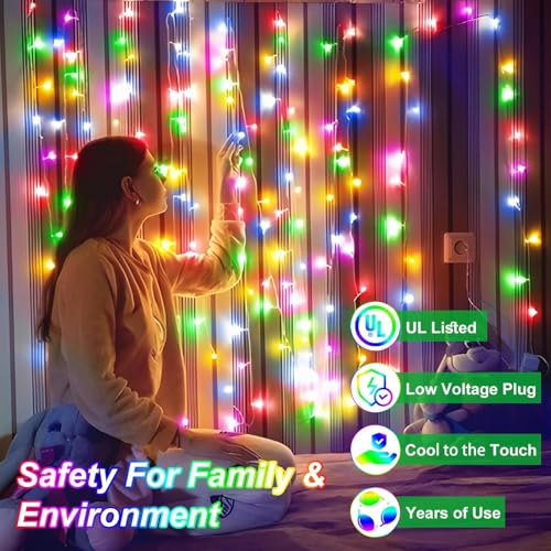 750 LED 240FT Christmas String Lights Outdoor, 12 Pro Modes and Timer Memory & Brightness, Plug in Waterproof Dark Green Wire Twinkle Light for for Xmas Yard Tree Wedding Party Decor (Multicolor)