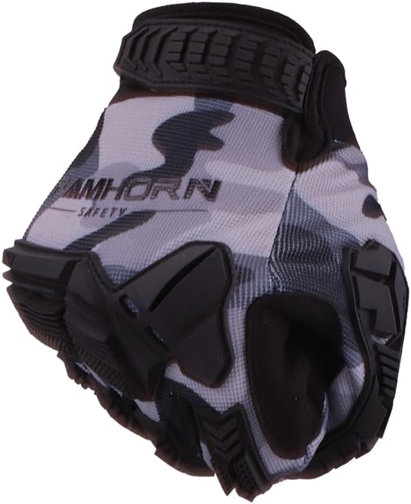 Heavy-Duty Synthetic impact Protection Mechanic Gloves Working Touch Screen Flexible Breathable Yard Work Reflective Glove（GRAY, XL - Image 2
