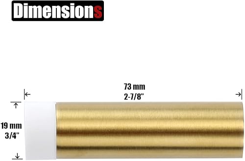 Miniatura 2 de JQK Tope de puerta, 2-78 pulgadas, acero inoxidable 304, amortiguador de sonido, tope de puerta, parachoques de pared, paquete de 4, oro cepillado,