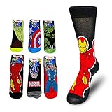  3 Paare Marvel Avengers Comics Herren Socken Schwarz Schwarz 39-45