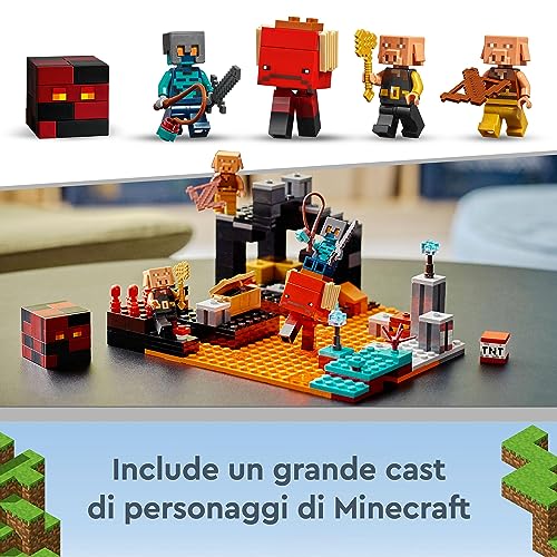 Minecraft Il Bastione del Nether, Modellino da Costruire di Castello Giocattolo con, Funzioni, Accessori e Personaggi Piglin del Videogioco, Giochi per Bambini e Bambine da 8 Anni 21185 - Lego - Immagine 6