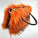 Women's Shoulder Handbags Faux Fur Tote Bag Fluffy Satchel Handbags for Women, Mom, Friends, Bridesmaids (Orange)