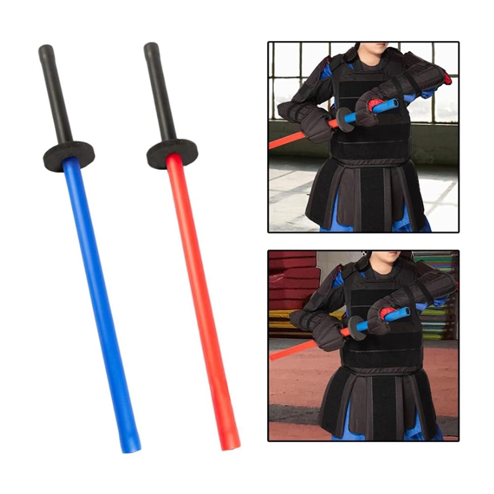 Juego de 2 Palos de Entrenamiento con Antideslizante, Juguete de Espuma para Practicar Esgrima con Espada, Regalo de 70 cm