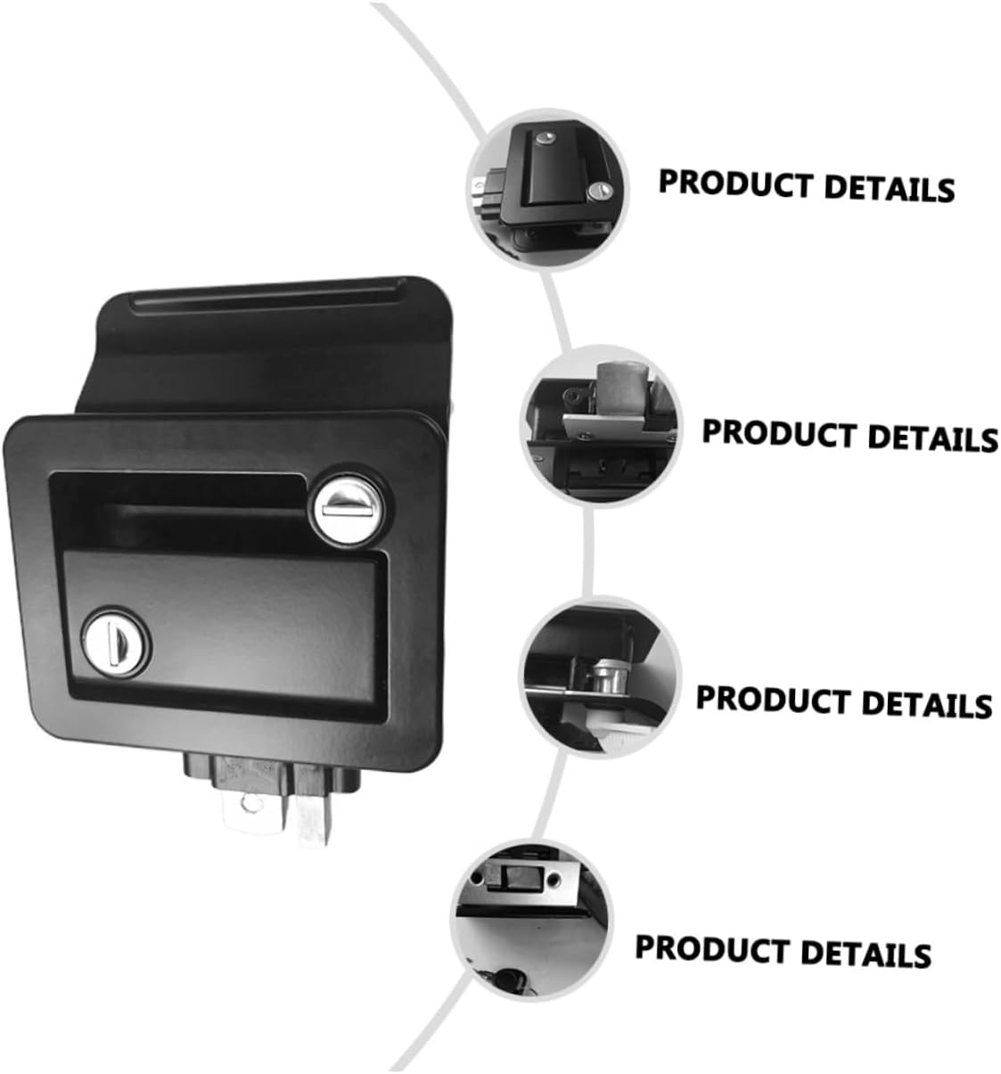 Generic RV Door Latch with Zinc Alloy Corrosion-Resistant Locks for Camper and Travel Trailer Sturdy Base Entry Door Lock Accessories for Secure Outdoor Use