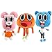 fangzhuo Peluche Jouet 25-27 Cm Gumball Darwin Anais Peluche Poupée Jouet Mignon Chat Lapin en Peluche Jouet Cadeaux d'anniversaire pour Enfant Enfants