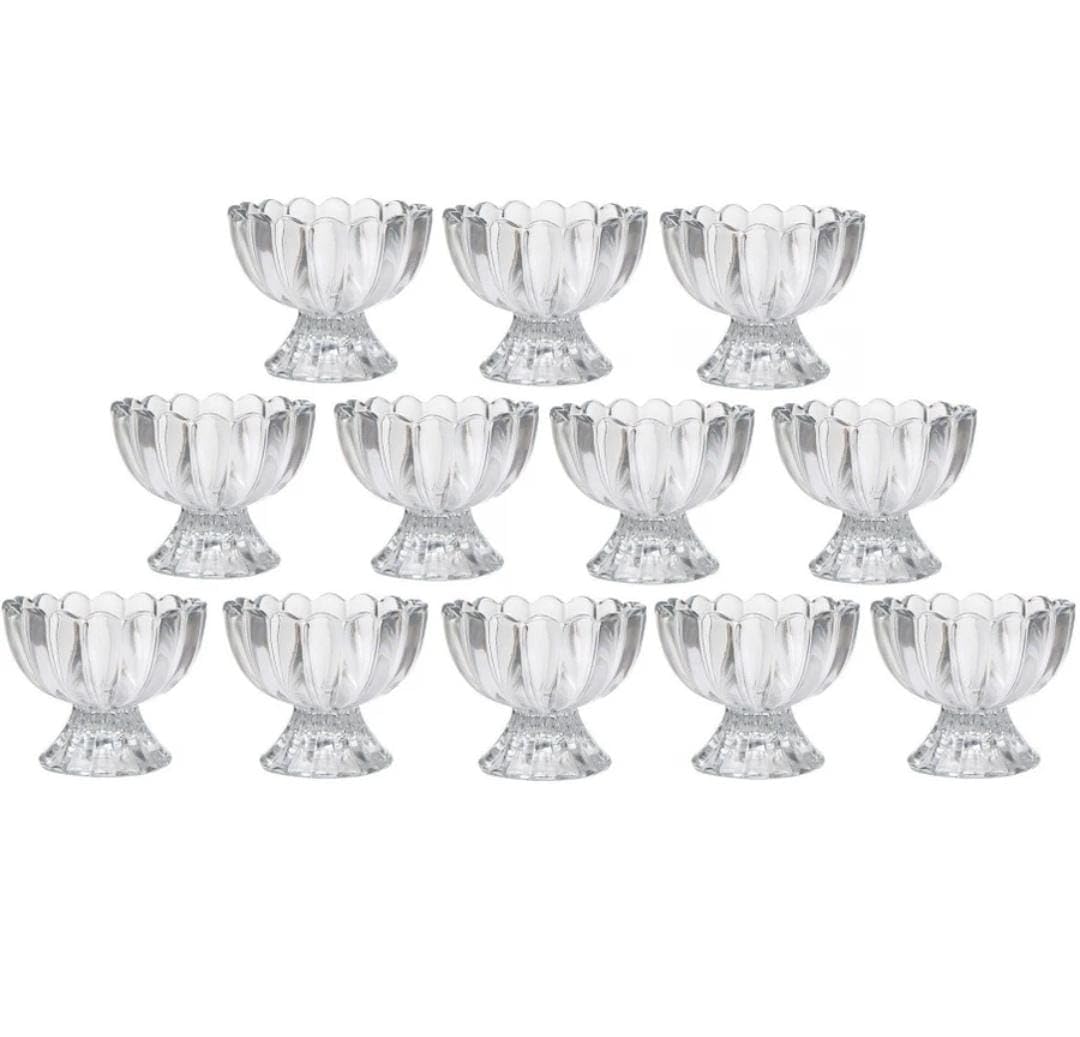 Freya 12 pcs Packing Ice Cream Cup Beautiful Crystal Ice Cream Cup Dessert Bowl Pudding Set (Set of 12) Glass Dessert Bowl Glass Dessert Bowl12 PCS ICE Cream CUP-10P_KP138-image-5