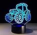 Produktbild Benbroo 3D-Lampe mit Fernbedienung, 7 Farben, Traktor-Design auf Acryltafel mit Telecontroller, USB, Nachtlicht