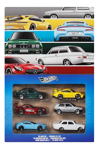 Hot Wheels Set de 6 Coches Euro Style 1:64 miniatura 6
