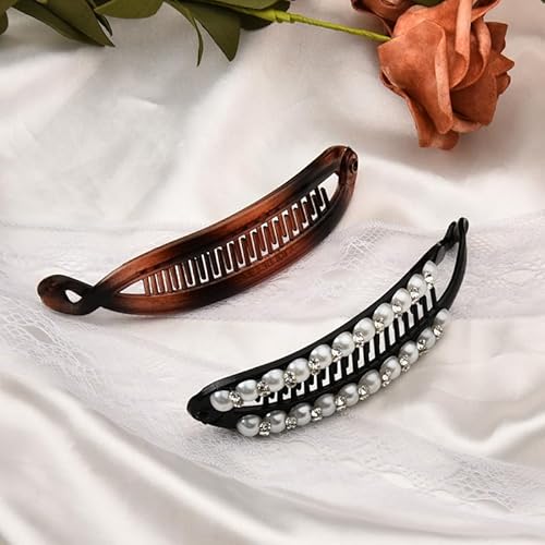 Grampos de cabelo de banana, pentes de clíncher vintage, ferramenta para cabelo grosso, clipes de ba