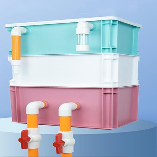 池用濾過槽 蓋付 水槽フィルターボックス 魚の池浄化循環水装置 熱帯水族館対応 水槽フィルター 上部箱フィルターボックスの魚の池の浄化循環水装置 双層水槽フィルター 上部箱 三層水槽フィルター 上部箱( 3段高さ39*長さ30*幅20cm)(多色選べて、自