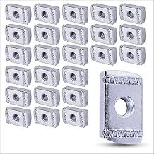 Highcraft OTDO-A50 3/8 inch Thread x 1-3/8 inch Strut Channel Nuts, Carbon Steel with Zinc Finish-50 Pack Chrome