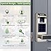 HARFO Keyless Entry Door Lock with Touchscreen and OLED Display, Passcode Door Lock for Office Home (Satin Nickel)