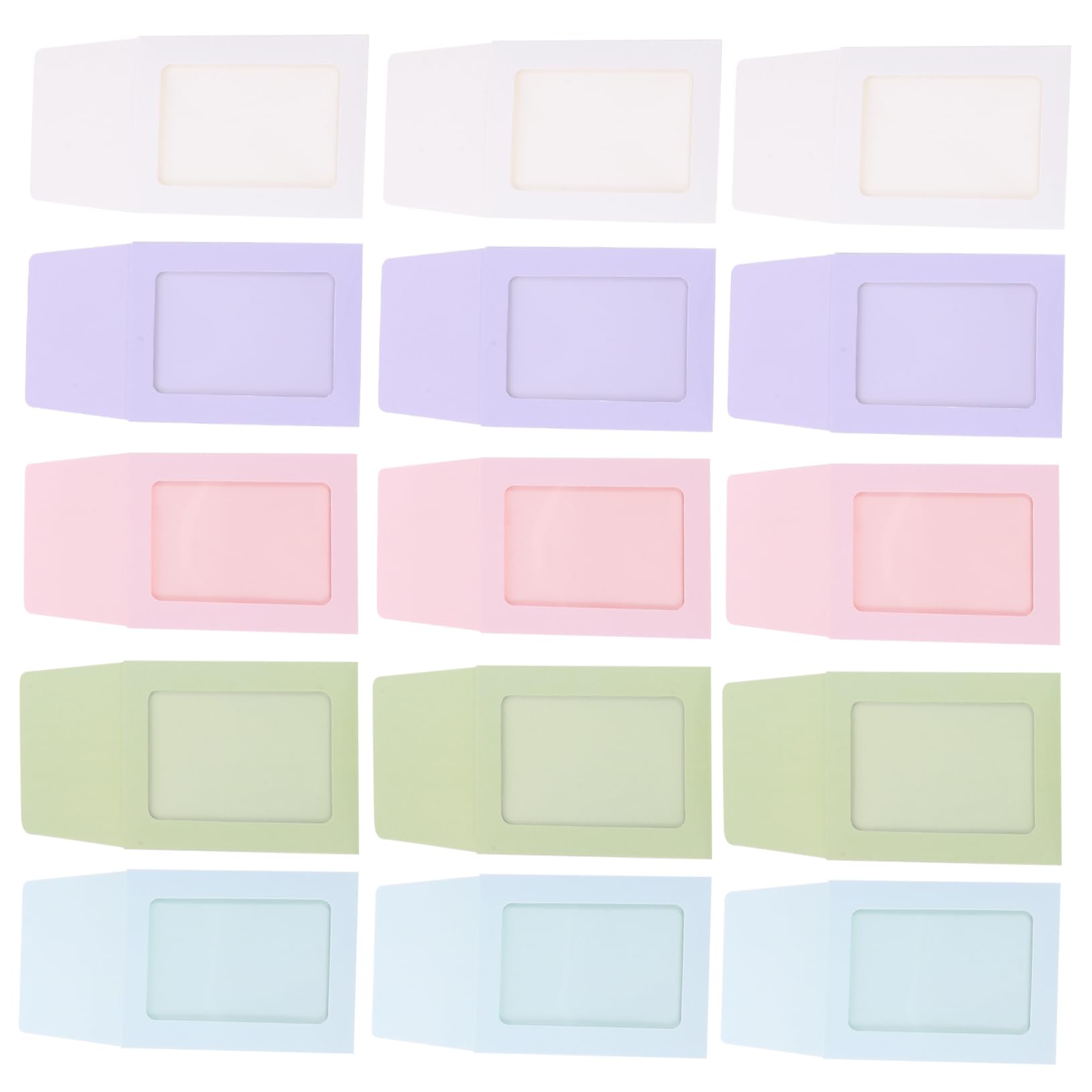 HOMSFOU 5 Set Custodie Per Carte Colorate Maniche Trasparenti Per Foto E Design E Facile Usare Per E 50 Pezzi * 5