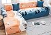 Sofabezug 1 Sitzer Rosa Blaue Hölzer Sofaüberwurf Stretch,Moderne Sofa Überwurf,Antirutsch Sofahusse ,Sofabezug L Form,Couch Überwurf,Sofa Sauber Bezug,Elastischer Sofabezug