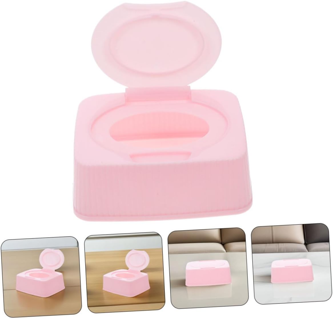 Healifty 5pcs Wipe Storage Box Wipes Portable Wipes Case Bathroom Wipes Holder Wipe Container for Diaper Bag Travel Tissue Holder Wipe Tissue Storage Case Pink Pp