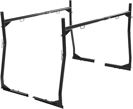 Truck Ladder Rack,46-71 Heavy Duty Carbon Steel Truck Ladder Rack,800 lbs Capacity Universal Non-Drilling Cargo Rack for Wood,Kayaks,Surfboards,Ladders