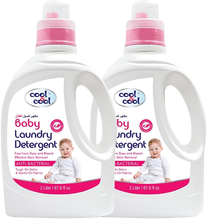 – Baby Laundry Detergent 2 Liter(Pack of 2) - Gentle, Effective and Thorough Cleaning, Dye Free & Bleach Free,Safe for Babies and Kids - 4 Liters