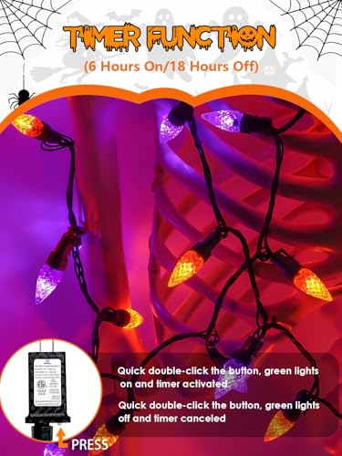 240-Count 78' C6 LED Halloween String Lights (Orange and Purple) 8.49 + Free Shipping w/ Prime or on 35+ + 50% Off Code 9SL2LI2Y - image 5