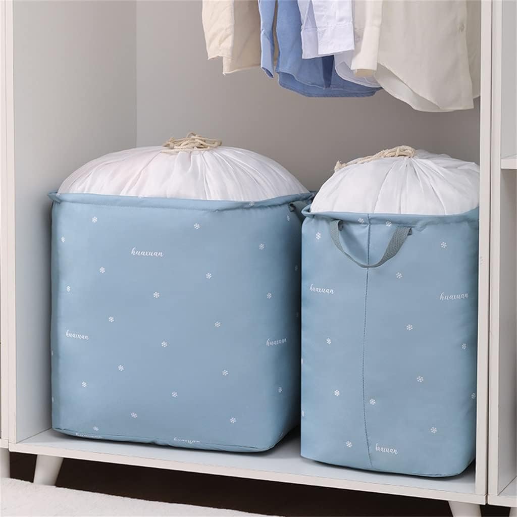Storage Bag Large Satin Storage Box Home Wardrobe Clothes Storage Basket Quilt Clothes Storage Box (Color : D, Size : 43x33x50cm) (E 50x40x48cm)