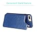 for iPhone 7 Plus/8 Plus Wallet Case with Card Holder,OT ONETOP Premium PU Leather Kickstand Card Slots Case,Double Magnetic Clasp and Durable Shockproof Cover 5.5 Inch(Blue)