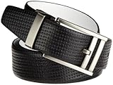 Wendbar Nike Wendbarer Gürtel für Herren mit Korbstruktur, Schwarz/Weiß, 32