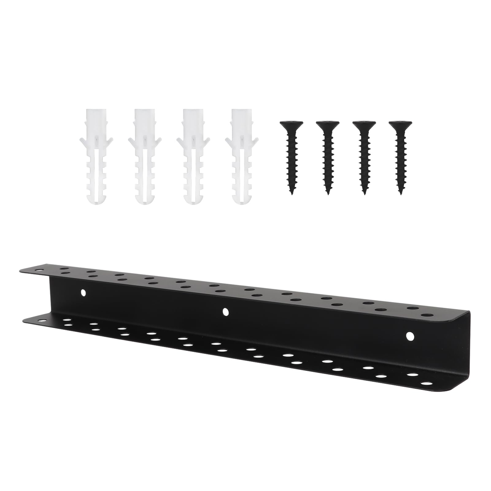 Ruaizel Black Tool Storage Wall Mounted, 32Cm Metal Screwdriver Holder With 23 Slot, Screwdriver Rack For Garage, Workshop, Workbench, Tool Chest Cart
