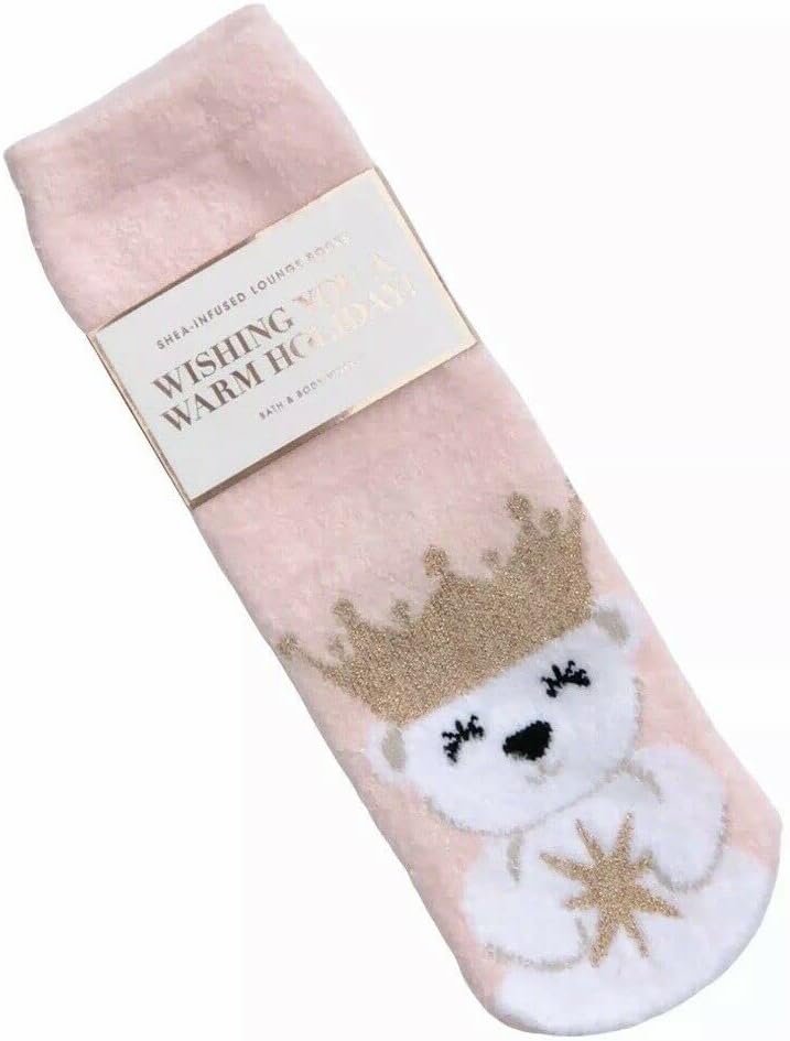 Bath and Body Works Queen Polar Bear Shea-Infused Lounge Socks : Beauty & Personal Care