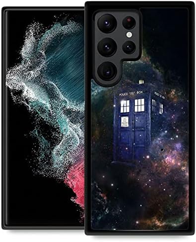 Goodsprout Compatible with Samsung Galaxy S22 Ultra Case Police Booth Under The Stars Pattern Design Plastic TPU Bumper Protective Ultra, ultra(6.8 inch)