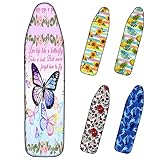 Wuccjiu Ironing Board Cover 54 x 15 Inches Thick Padding, Scorch Resistant, Elastic Edge and Straps,