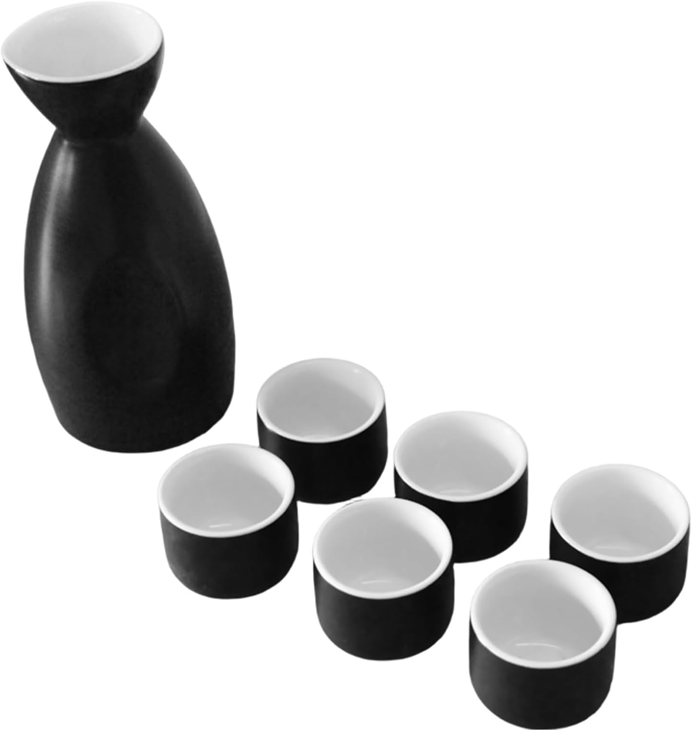 Japanese Ceramic Sake Set with 250ml Pot 30ml Cups Xmas