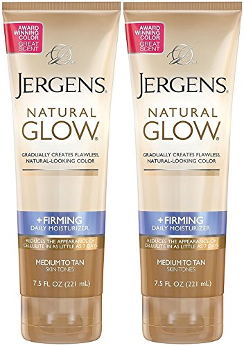Jergens Natural Glow +Firming Daily Moisturizer, Medium to Tan Skin Tones, 7.5 Ounce (2 Pack)