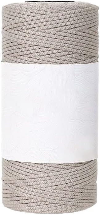 5 Rolls Hollow Cotton Yarn Kapok Blend Macrame Cord for Crocheting Hats Bags 100g 5S Single Ply(10)