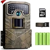 CEYOMUR Fototrappola 48MP 4K 30fps, Fotocamera caccia con IR Visione Notturna, Timer e Design Impermeabile IP66 con scheda SD da 32GB e batterie per la Caccia e l