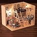 ZCXBHD Kit di Case delle Bambole in Miniatura in Legno Fai da Te Puzzle 3D Casa delle Bambole in Legno in Miniatura,A