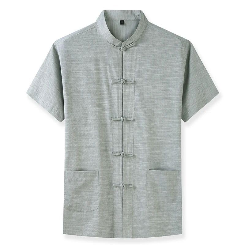 Uniforme masculin Kung Fu décontracté et ample à manches courtes - 5