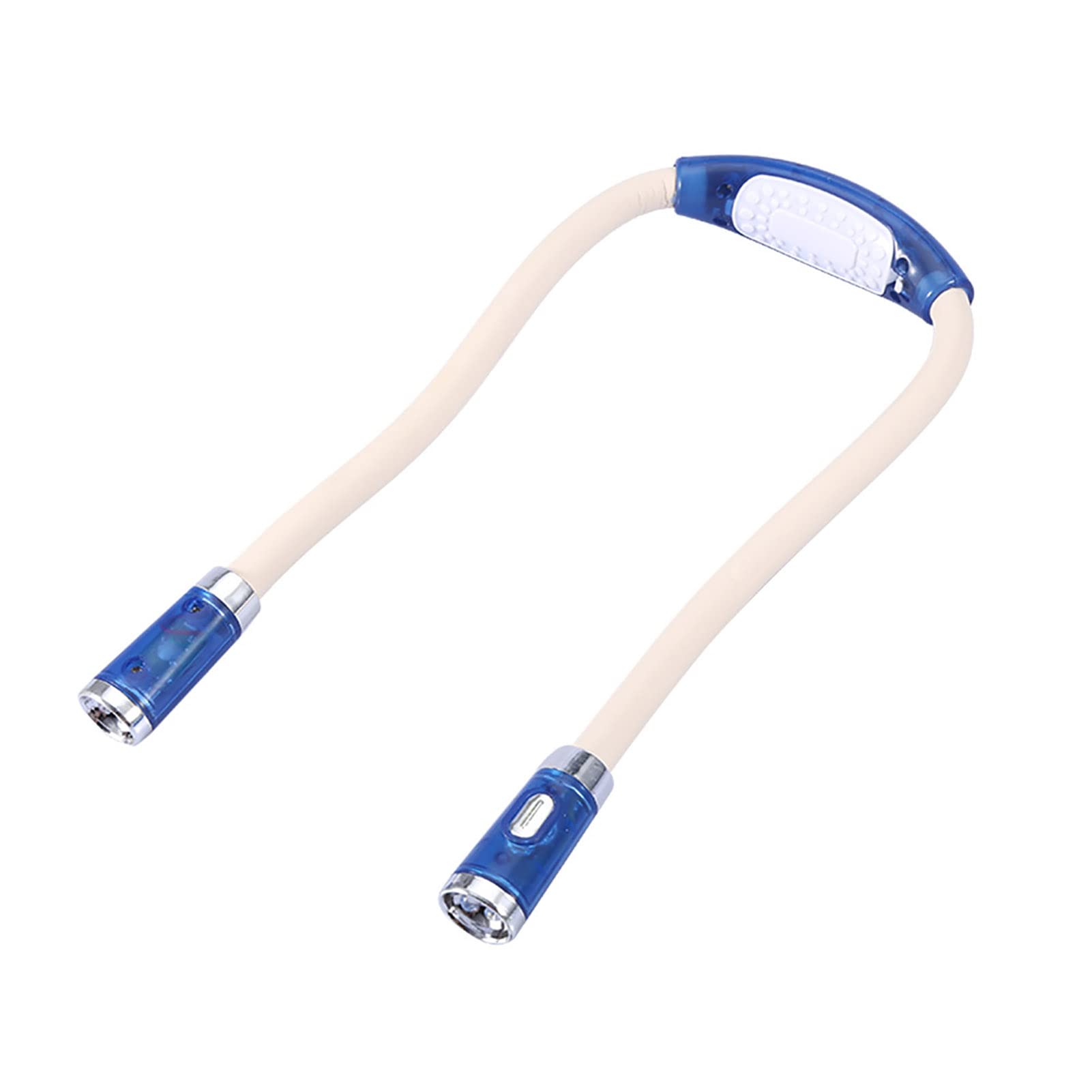 Annadue Neck Light, Flexible Hands Free LED Light, Adjustable Bendable Night Reading Lamp with USB, Wearable Book for Running Walking Camping (Blue)