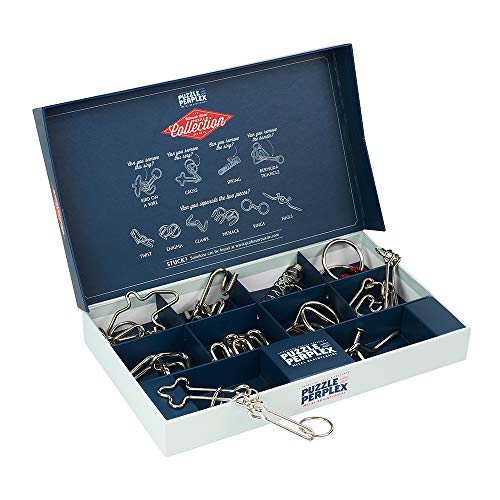 Puzzle & Perplex Metal Brain Teaser Puzzle Set | 10 Pieces #TOP4