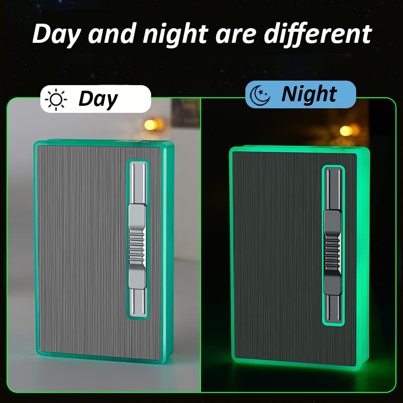 Miniatura 4 de Caja de cigarrillos con mechero paquete completo de 20 cajas de cigarrillos delgadas soporte de eyección automática con encendedores de antorcha