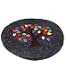 Produktbild Maharanis Fairtrade Lebensbaum Tree of Life Handgefilzter Untersetzer Unterlage 22 cm anthrazit bunt Bestickt