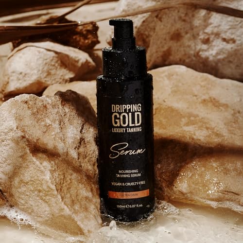 Dripping Gold Luxury Tanning Serum, Hydrating & Nourishing Self-Tan with Squalane, Rosehip & Hyaluronic Acid, Streak-Free - Image 4
