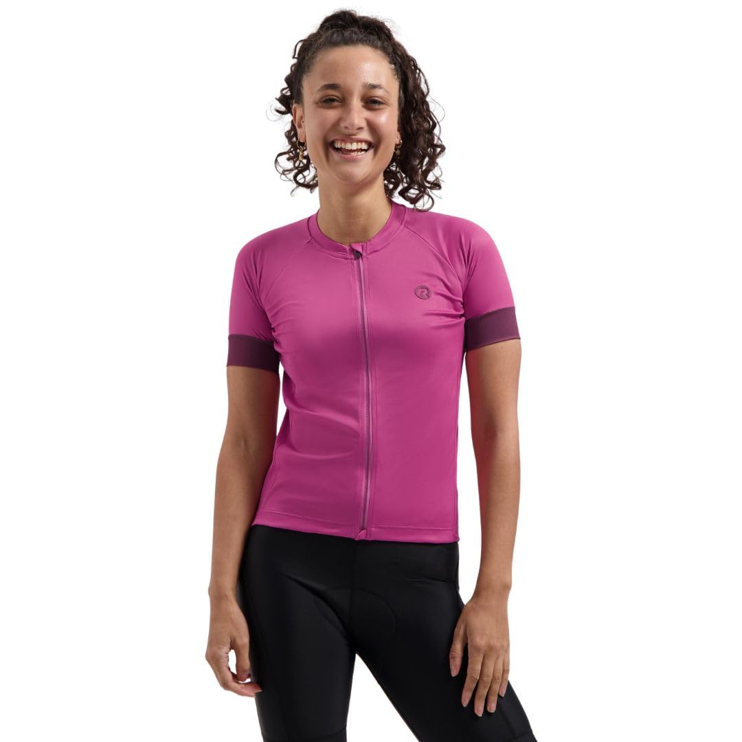 Rogelli - Maglietta da ciclismo da donna, manica corta per bicicletta, modesta