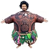 jolinov Adult Maui Inflatable costume maui halloween costume for mens Inflatable luau costume (Adult)