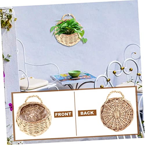 Cesta de flores de pared rústica de plástico para almacenamiento 7