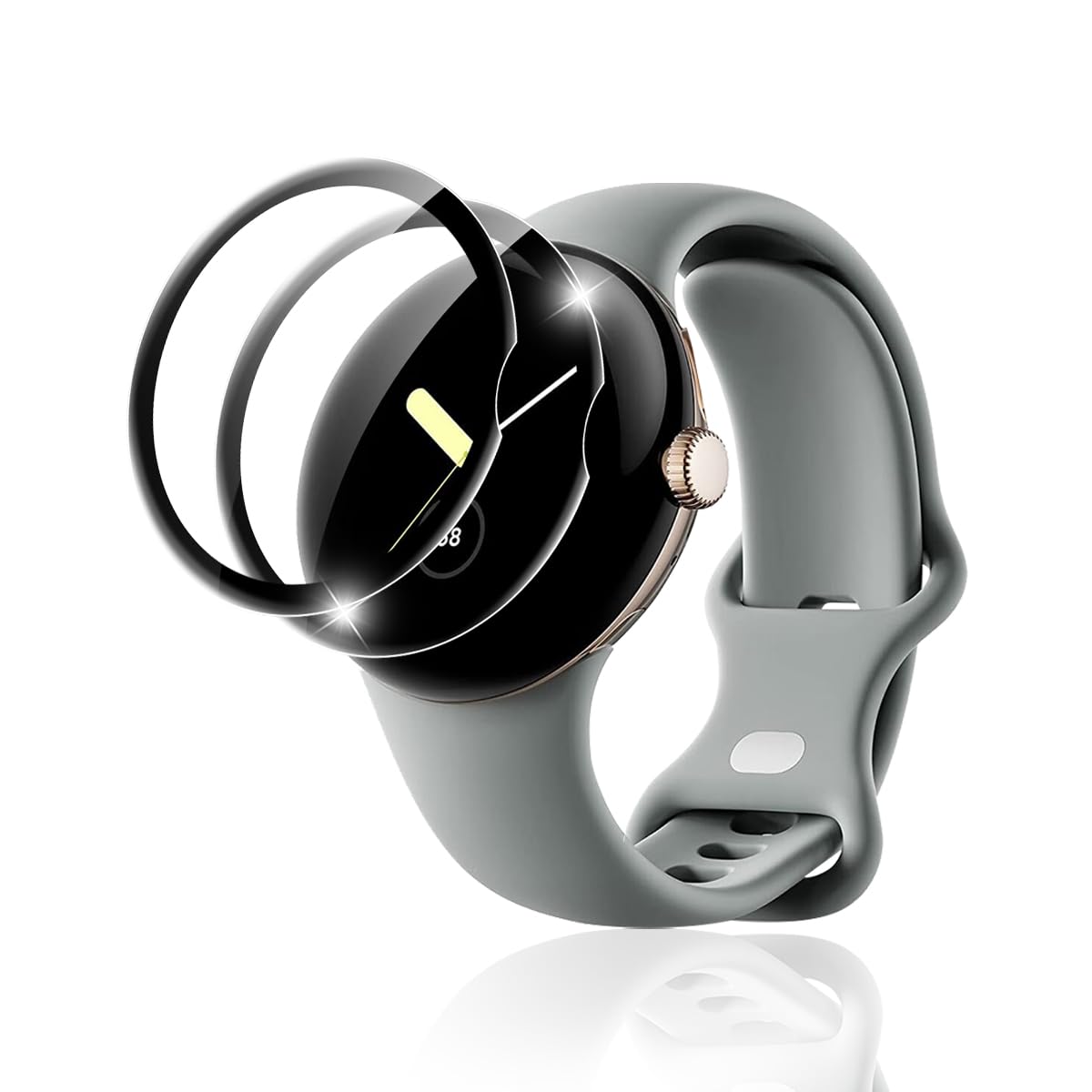 Pixel 8 + Google Pixel Watch + 保護フィルム Google Pixel Watch 用 保護フィルム | 上級者向け曲面対応高