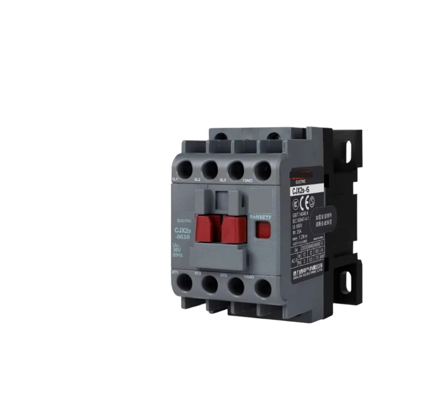 Contacteur CJX2s-0610 6A 1NO bobine AC 220V triphasé