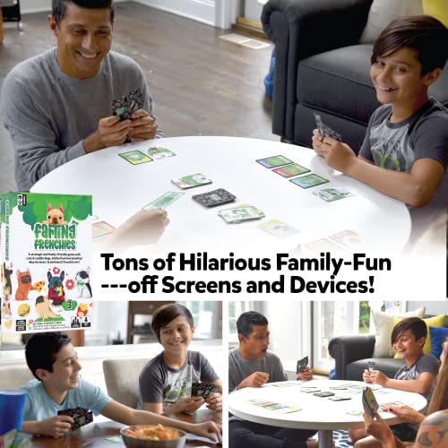 Farting Frenchies - Popular Fast-Paced & Strategic Card Game - For Kids Teens Adults Family - Parties Trips Camping Game Night - Simple Setup - 20 Min Playtime - 2-4 Players - Ages7+ | By Bossdogs #TOP4