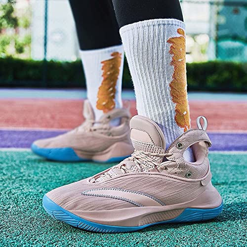 RKSTD Tênis masculino de basquete com biqueira larga, antiderrapante e confortável para treinamento,